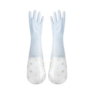 Imagem de Luvas De Limpeza De Borracha De Látex Impermeáveis E Resistentes Ao De