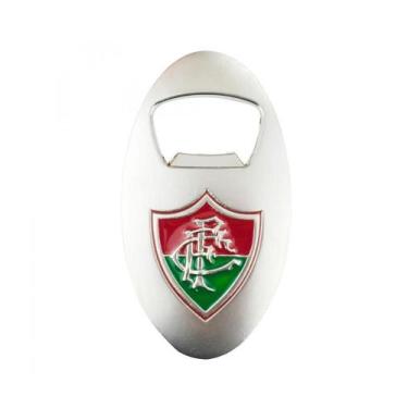 Imagem de Abridor Garrafas Fluminense Prateado Com Ímã 7,5cm Oficial - Minas de 