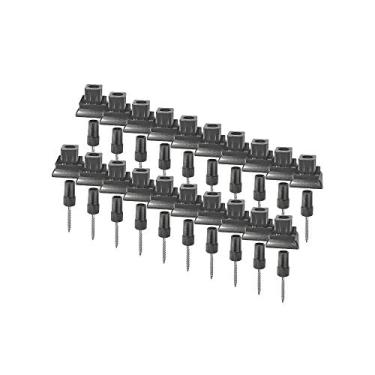 Imagem de Nuvo Iron SQMDRA Surface Mount Deck Square Pack instala um pacote de 10 balaústres redondos, adaptador de trilho, preto