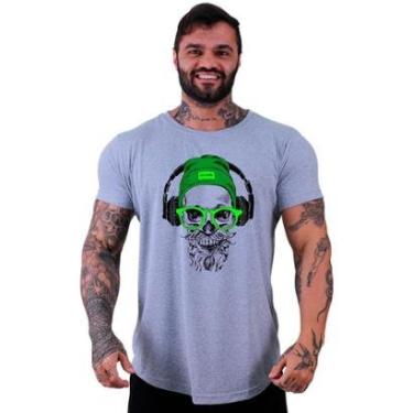 Imagem de Camiseta Longline Manga Curta MXD Conceito Green Glasses Skull-Masculino