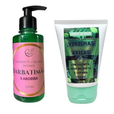 Imagem de Kit Sabonete íntimo Barbatimão e Aroeira 200ml + Creme clareador íntimo 100g