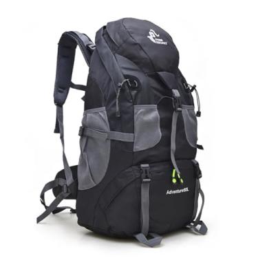 Imagem de TOKSHOP Mochila Camping Cargueira 50 Litros Grande Reforçada Impermeável Caminhadas Trilhas Viagens (Preto)