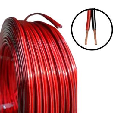 Imagem de Cabo Polarizado Preto E Vermelho Para Som 0,875mm 65 Metros - megatron
