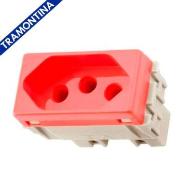 Imagem de Modulo Tomada 2P+T 20A 250 V Vermelho TRAMONTINA