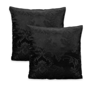 Imagem de Kit 2 Capas de Almofada c/ Zíper em Jacquard Adamascado Luxo 40cm x 40