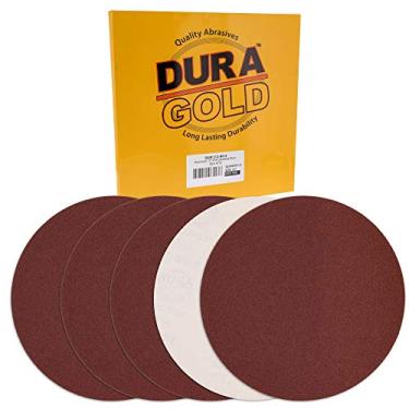Imagem de Discos de lixamento Dura-Gold Premium 12" – 80 grãos (caixa com 5) – Discos de lixa com autoadesivo PSA autoadesivo, abrasivo de óxido de alumínio de corte rápido – Drywall, chão, trabalho em madeira, automotivo, lixadeira