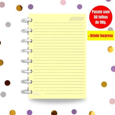 Imagem de Refil Caderno de Disco Sistema Inteligente I Amarelo Pastel - Cores, G