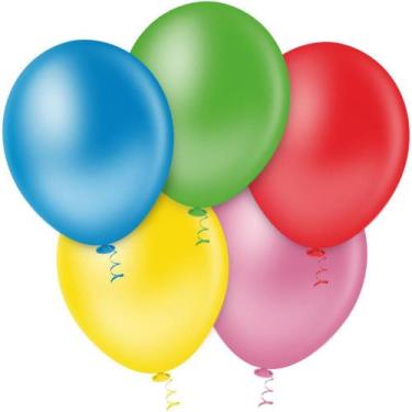 Imagem de Balão GRAN Festa Nº 9 Sortidos - Pacote com 50 Unidades - Riberball