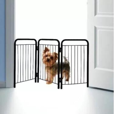 Imagem de Cercadinho Delimitador Versátil Portátil Dobrável P/ Cães Cor Preto - 
