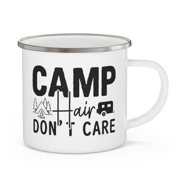 Imagem de Caneca de acampamento esmaltada rústica - presente perfeito para campistas, entusiastas de atividades ao ar livre, caneca de viagem, copos de aventura, utensílios de bebida duráveis