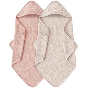 Imagem de Toalha de Banho com Capuz para Bebê MairMore - 100% Algodão Musselina