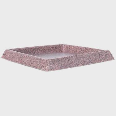 Imagem de Conjunto de 5 Pratos para Vaso de Plantas Quadrado 21 Afort Cinza