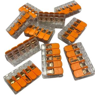 Imagem de Conector Wago ou Genérico Emenda Derivação 2/3/5 Vias Cabo 4mm-6mm 20A
