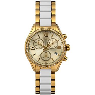 Imagem de Timex Relógio feminino 38 mm - Pulseira dourada com mostrador dourado e caixa dourada, Dourado
