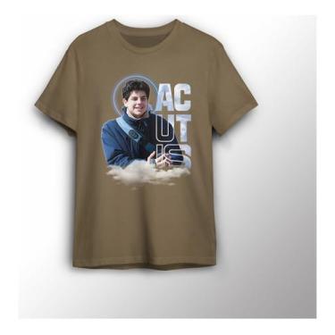 Imagem de Camiseta Unissex Anjo Carlo Acutis Católica - Lobo Sete, Bege, P