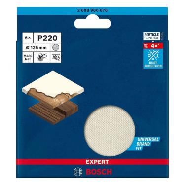 Imagem de Disco de Lixa Bosch EXPERT M480 125mm Grão 220 com 5un
