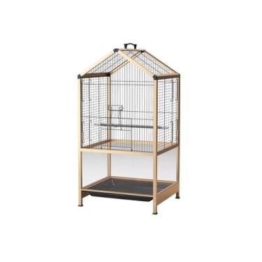 Imagem de Gaiola para Pássaros Gaiola de metal para pássaros, gaiola ornamental de nível único para papagaios, canários, calopsitas, pombinhos e tentilhões. Grande Gaiola para Pássaros de Estimação