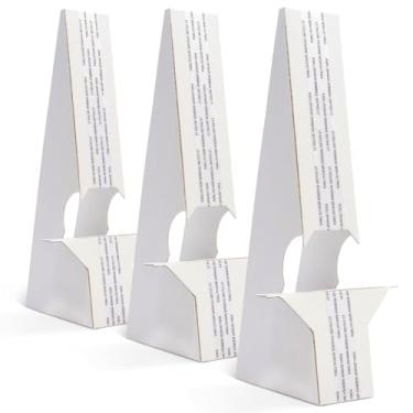 Imagem de Lineco Pacote Com 50 Cavaletes De Papelão 9", Suporte Autoadesivo Asa Dupla, Placas Exibição, Cartões, Fotografias, Folhetos, Pôsteres, Projetos Artesanato, Branco