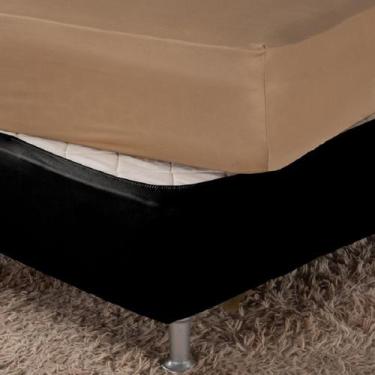 Imagem de Saia Box Fit Casal Capa para Cama Box com Elástico Malha 1 pç Lisa - A