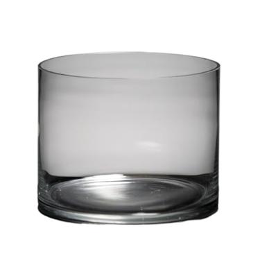 Imagem de Tanque de peixes cilíndrico grande de vidro para sala de estar HD tanque de peixes de vidro tartaruga aquário (20 x 20 cm)