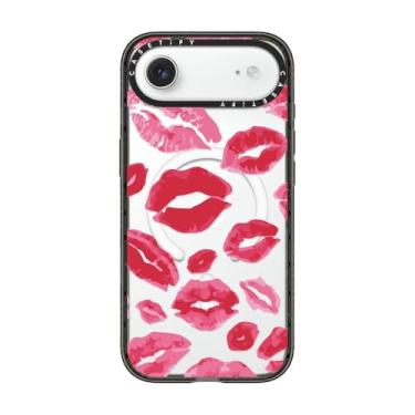 Imagem de CASETiFY Capa Impact para iPhone Air [fina/compatível com Magsafe/2,5 m. Proteção contra quedas de grau militar 4X] - Batom Kisses - Preto transparente