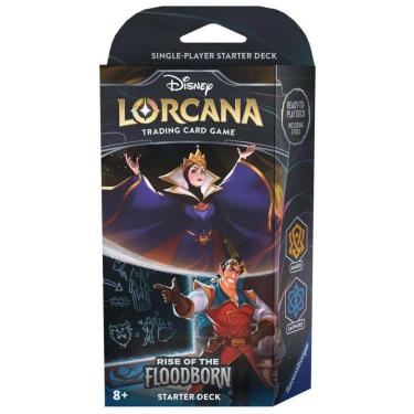 Imagem de Jogo de Cartas Disney Lorcana Rise of the Floodborn TCG Starter Deck Âmbar e Safira para Crianças de 8 Anos ou Mais