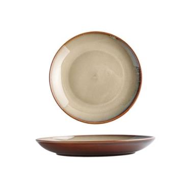 Imagem de Lata de lixo Forno chinês mudança de cerâmica de alta qualidade placa de comida ocidental criativo restaurante bit no prato personalizado utensílios de mesa do hotel(Yellow)