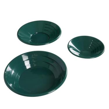 Imagem de KUIDAMOS Conjunto de Panelas de Ouro Leve e Durável para Mineração de Ouro, Panela de Verde para Iniciantes, 3 Unidades 14,96 pol. 13,98 pol. 10,43 para Exploração de