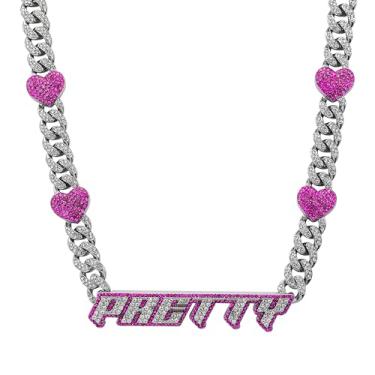 Imagem de Colar feminino de lariat gelado – Corrente com pingente ajustável em forma de Y com pedras brilhantes, 18-Inches, Metal, Zircônia cúbica