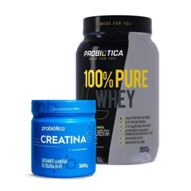 Imagem de Kit Whey 100% Pure + Creatina 100% Pura Monohidratada 300g- Probiotica