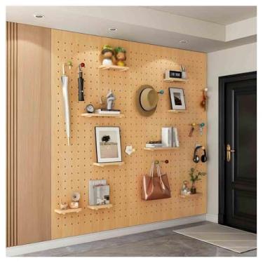 Imagem de Painéis organizadores de quadro de suporte de parede - Placa de exibição que economiza espaço para casa, escritório e artesanato - Solução de armazenamento versátil para fácil organização e espaços