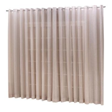 Imagem de Cortina Microfibra com linho 5,00x2,50 Para Varão Simples - Ludatex, A