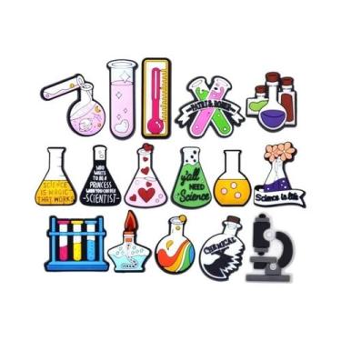 Imagem de Pingentes De Sapato De Ciência (16 Peças) Para Crocs, Sandálias, Pulse