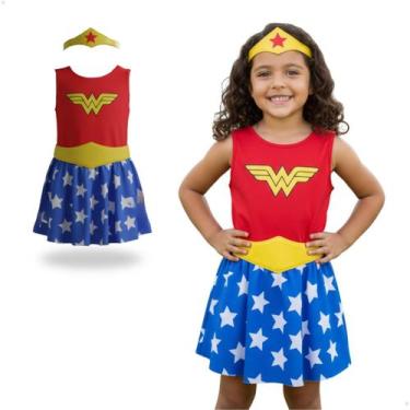 Imagem de Fantasia Mulher Maravilha Infantil Acessórios Premium - Novabrink, P