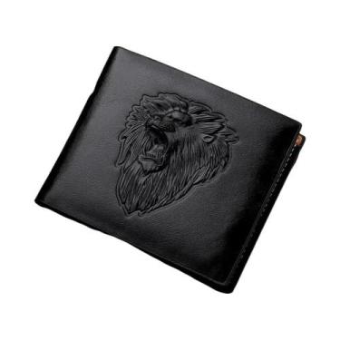 Imagem de Carteira Masculina Curta Com Zíper Para Moedas, Porta-Cartões De Crédi