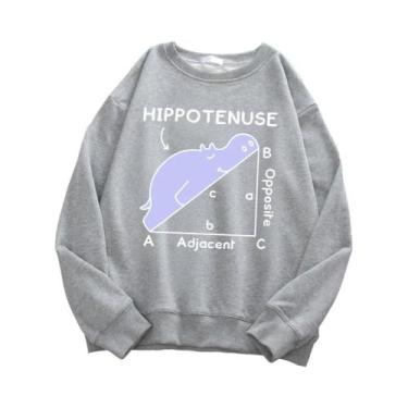 Imagem de Moletom Feminino De Fleece Macio Para Outono Com Estampa De Problema M