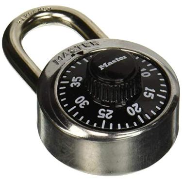Imagem de Master Lock 1500D Cadeado com mostrador de combinação larga, prata, 1 pacote