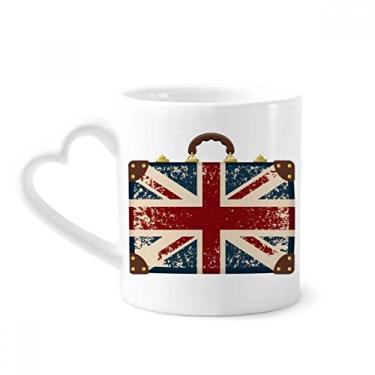 Imagem de Union Jack Mala Retrô Grã-Bretanha Reino Unido Bandeira Cultura Caneca Café Cerâmica Copo de Coração de Vidro