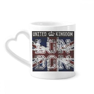 Imagem de London UK England the Union Jack Flag Mark Caneca de café cerâmica copo de coração de vidro