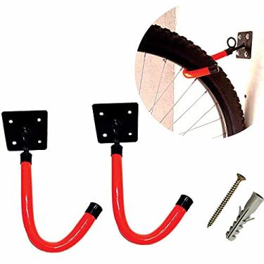 Imagem de 2pc - Suporte Gancho P/Bicicleta - Laranja Vertical em Paredes