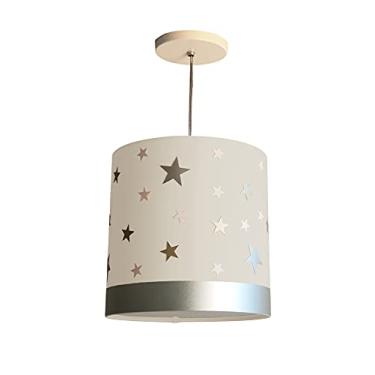 Imagem de Luminária Pendente Infantil Estrelas 25x25 1E27 Cor: Branco