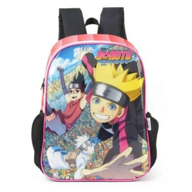 Imagem de Mochila Escolar de Costas Boruto Vermelho