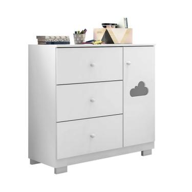 Imagem de Cômoda Infantil Ane 1 PT 3 GV Branca