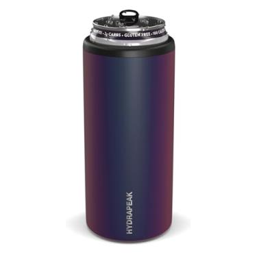 Imagem de Hydrapeak Slim Can Cooler – Refrigerador de latas skinny com isolamento de parede dupla para todas as latas rígidas com seltzer e cerveja de 350 ml, lata fina de aço inoxidável (arco-íris)