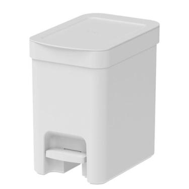 Imagem de Lixeira Com Pedal Trium 6 Litros Cozinha Banheiro  - OU, Branco