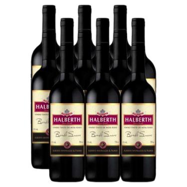 Imagem de Vinho Bordo Halberth Tinto Seco 750ml Kit 12 Unidades