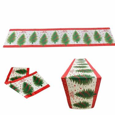 Imagem de Caminho de Mesa Passadeira Toalha Natal Natalino Trilho Mesa de Jantar