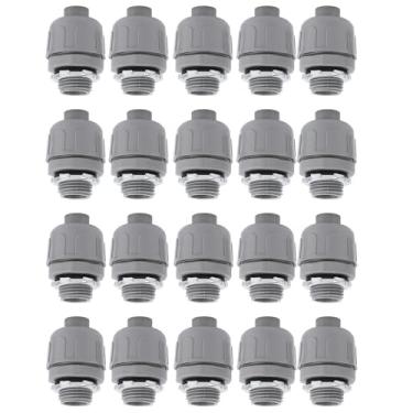 Imagem de Conector Estanque a Líquidos de 1/2 Polegada, Acessórios de Conduíte Elétrico Não Metálico, Conector de Conduíte Reto de PVC, Conector de Conduíte Flexível, Reto, Pacote Com 20