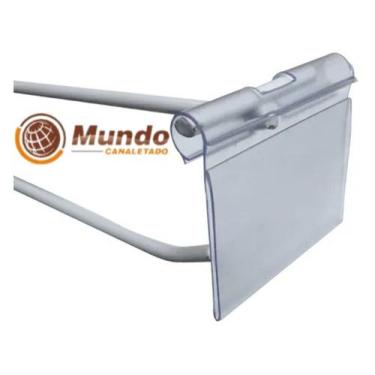 Imagem de Gancho porta preço 25cm + etiqueta pvc 55x45mm 50pcs - MUNDO CANALETAD