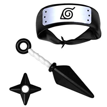 Imagem de Brinquedo Infantil Kit Naruto Anime Meninos Com Bandana Shippuden Kunai Divertido Elka